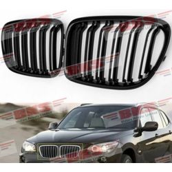Front Bumper Grill Compatible With Bmw X1 E84 2009-2016 Front Bumper Grill Glossy Black