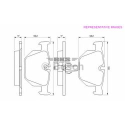 BRAKE PAD SET-3 (E90/E91/E92/E93) 2006-2012/5 (E60) LCI 2007-2010/X5 2006-2019/X6 (E71) 2009-2015