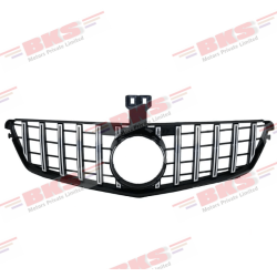 Front Bumper Grill Compatible With Mercedes Benz C Class W204 2007-2014 Front Bumper Grill W204 Grill Gtr Silver