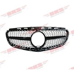 Front Bumper Grill Compatible With Mercedes Benz E Class W212 2013-2016 Front Bumper Grill W212 Grill Diamond Black Lci