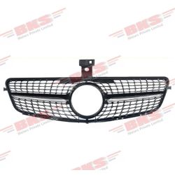 Front Bumper Grill Compatible With Mercedes Benz C Class W204 2007-2014 Front Bumper Grill W204 Grill Diamond Black