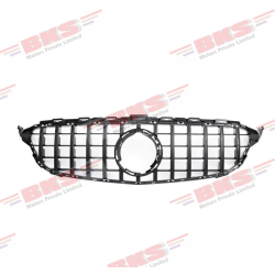 Front Bumper Grill Compatible With Mercedes Benz C Class W205 2019-2022 Front Bumper Grill W205 Grill Gtr Black Lci